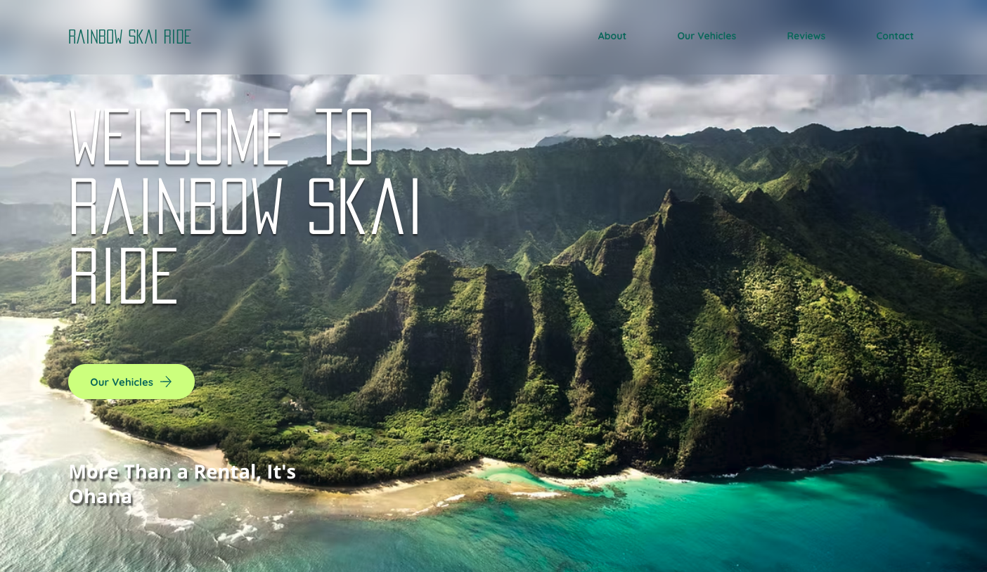 Image of Rainbow Skai Ride's website homepage