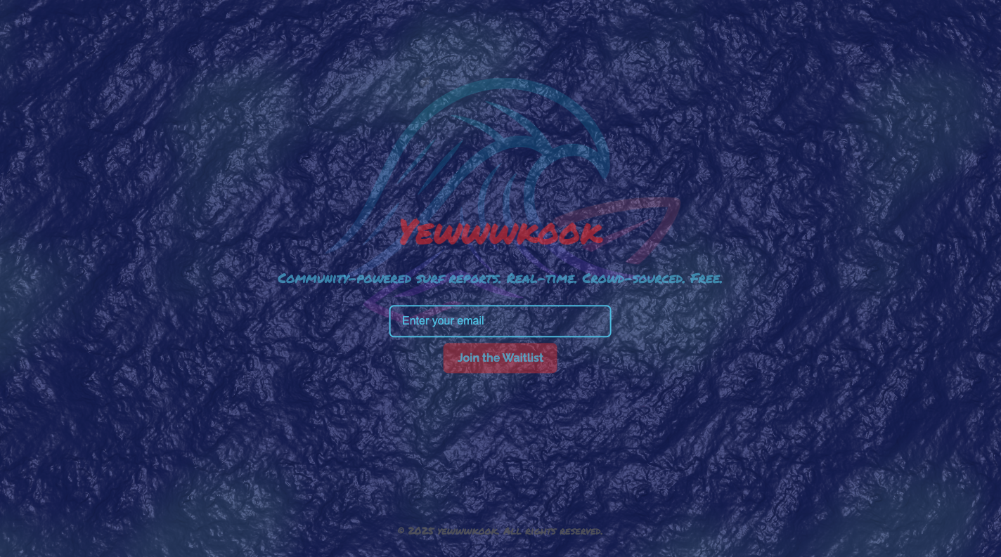 Image of Yewwwkook.com landing page